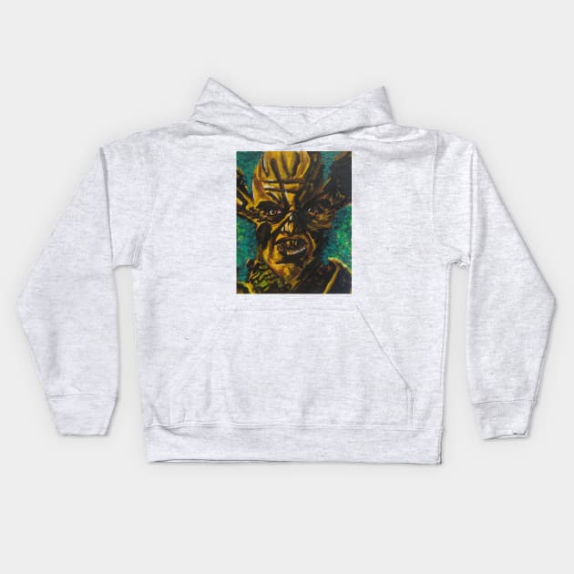 The Floronic Man "Wood Rue" portrait (original) Kids Hoodie by StagArtStudios